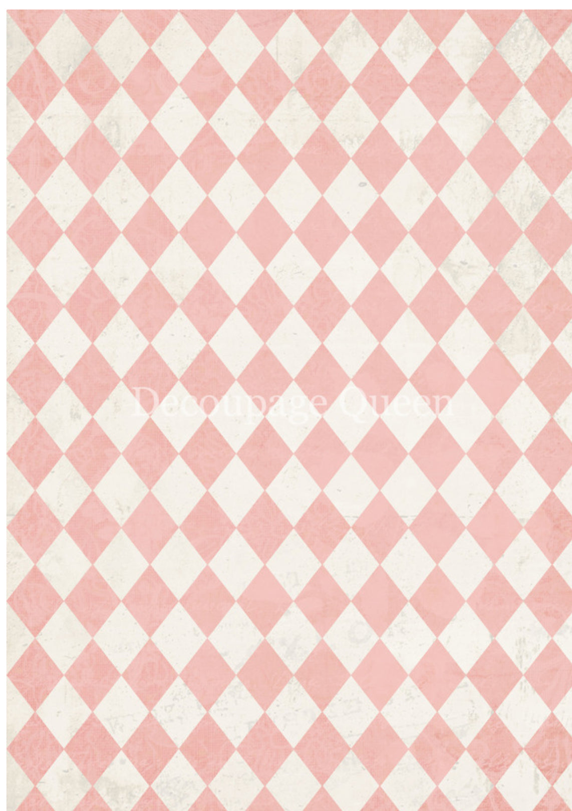 Pink and Ivory Harlequin