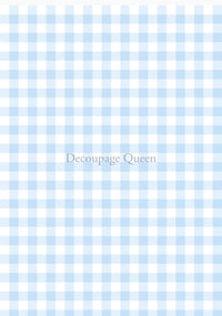 Blue Gingham 0543, rice paper design by Decoupage queen, arts & entertainment > hobbies & creative arts > arts & crafts, for decoupage and crafting