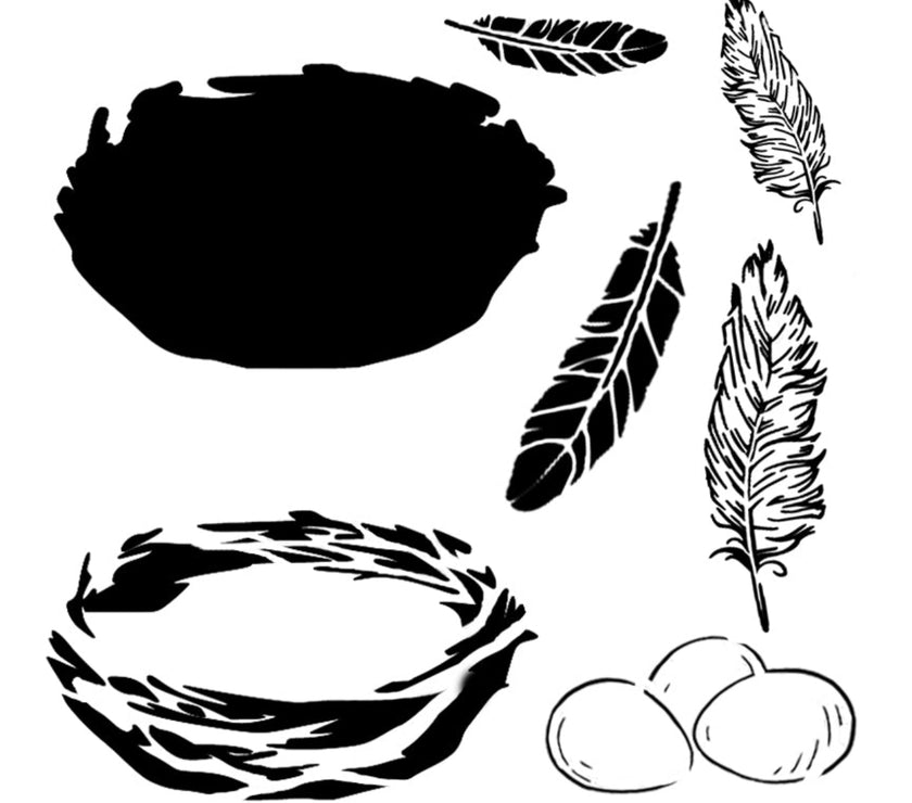 Roycycled Nest  Stencil