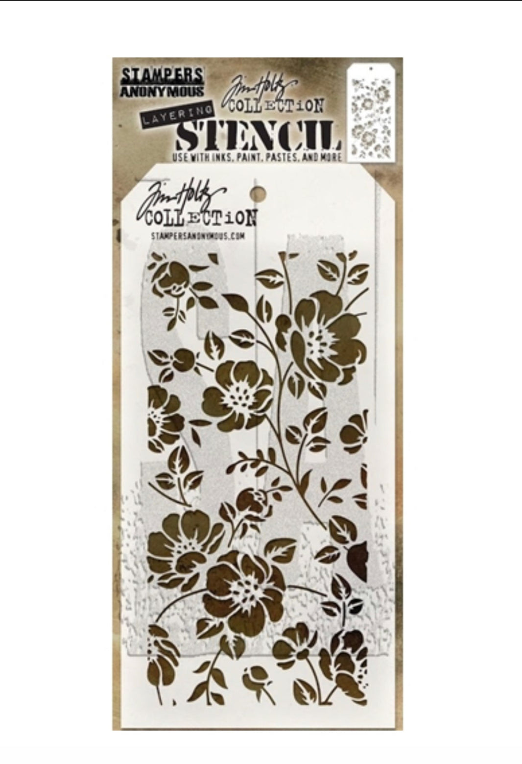 Tim Holtz Stencil Floral