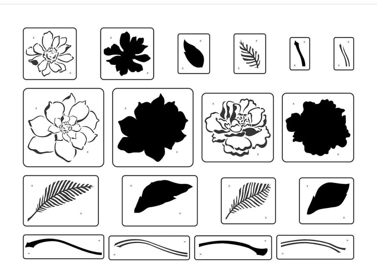 JRV Debi’s Hopeful Petals Stencil