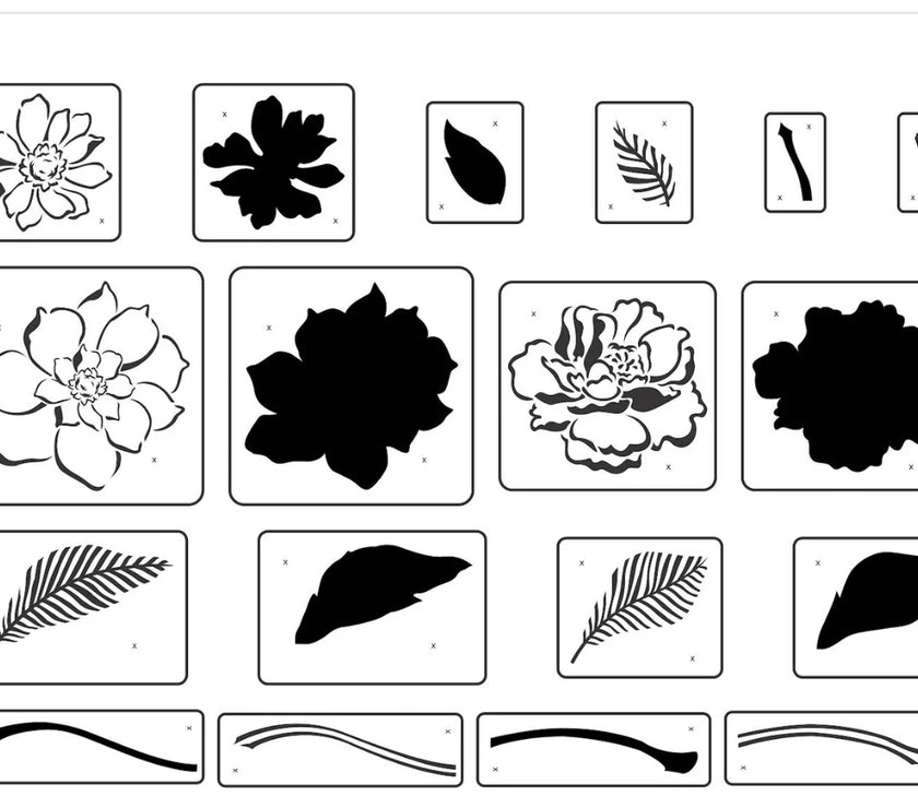 JRV Debi’s Hopeful Petals Stencil