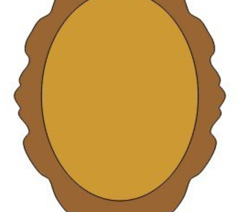 Decoupage Base scalloped oval Plaque MDF