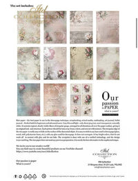 ITD Collection Rice Paper Pack Flower Post Rose Set of 11  Rice Papers