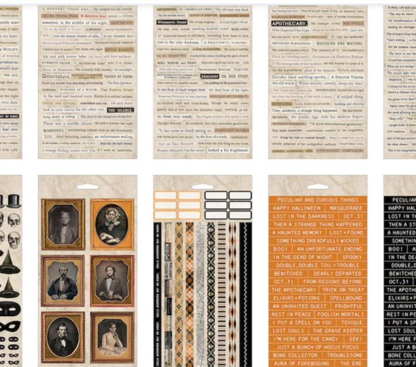 Tim Holtz Ideaology Sticker Book 2025 Halloween