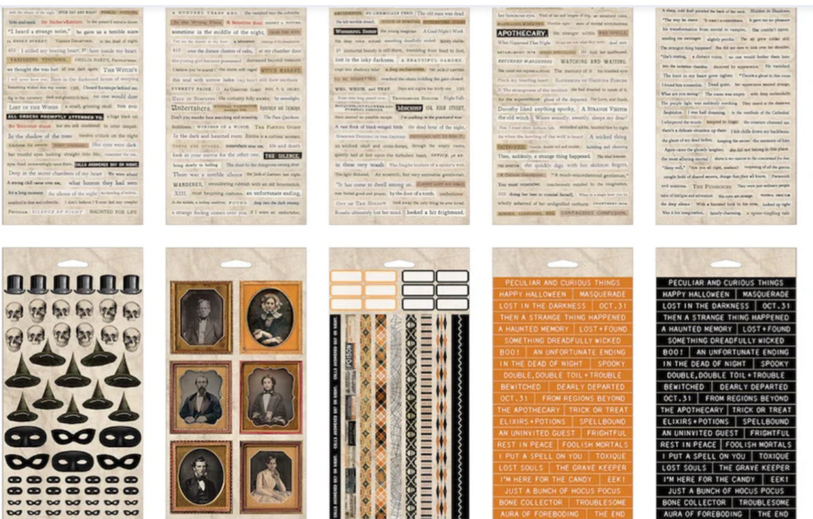 Tim Holtz Ideaology Sticker Book 2025 Halloween