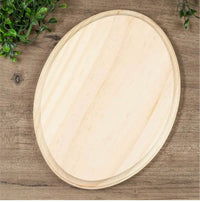 9” Unfinished Wood Oval Plaque