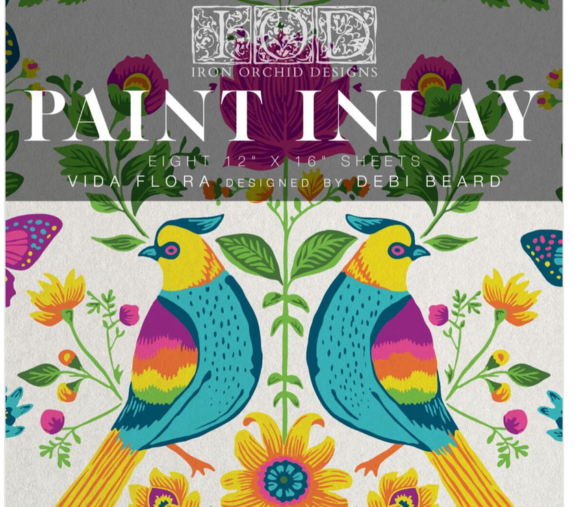 Vida Floral IOD Paint Inlay