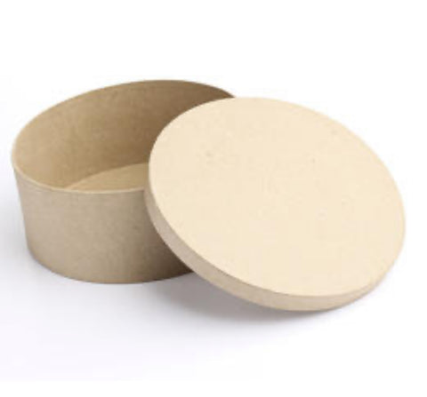 Paper Mache Round Box 8”