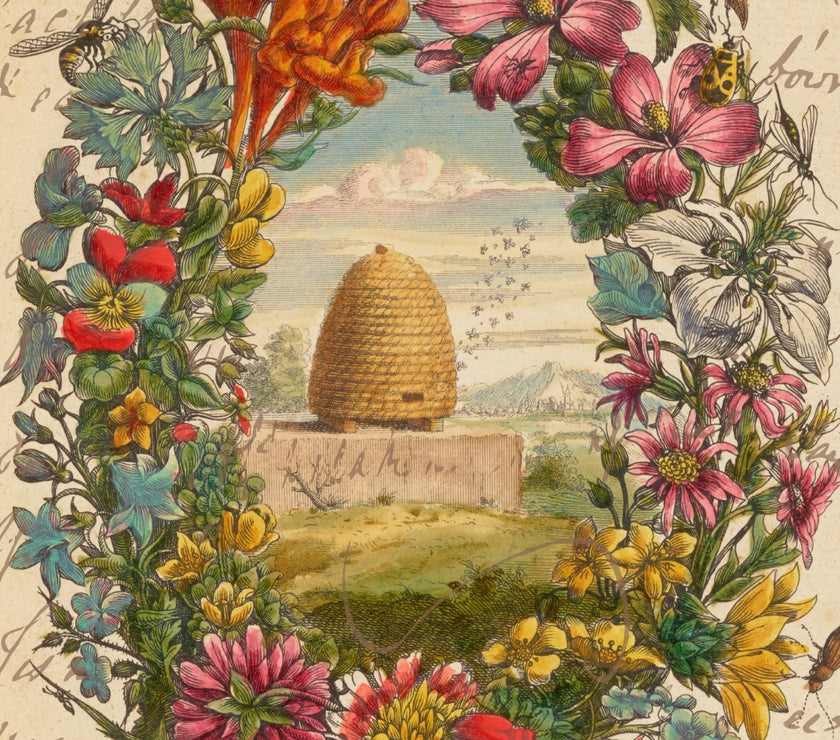 Letter to the Bees EJG-004, rice paper design by ellen j goods, arts & entertainment > hobbies & creative arts > arts & crafts, for decoupage and crafting