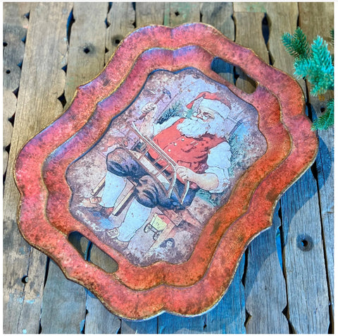 SANTA IN WORKSHOP TRAY