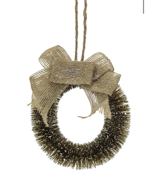 Sisal Wreath w/ Rustic Bow, 2 Colors