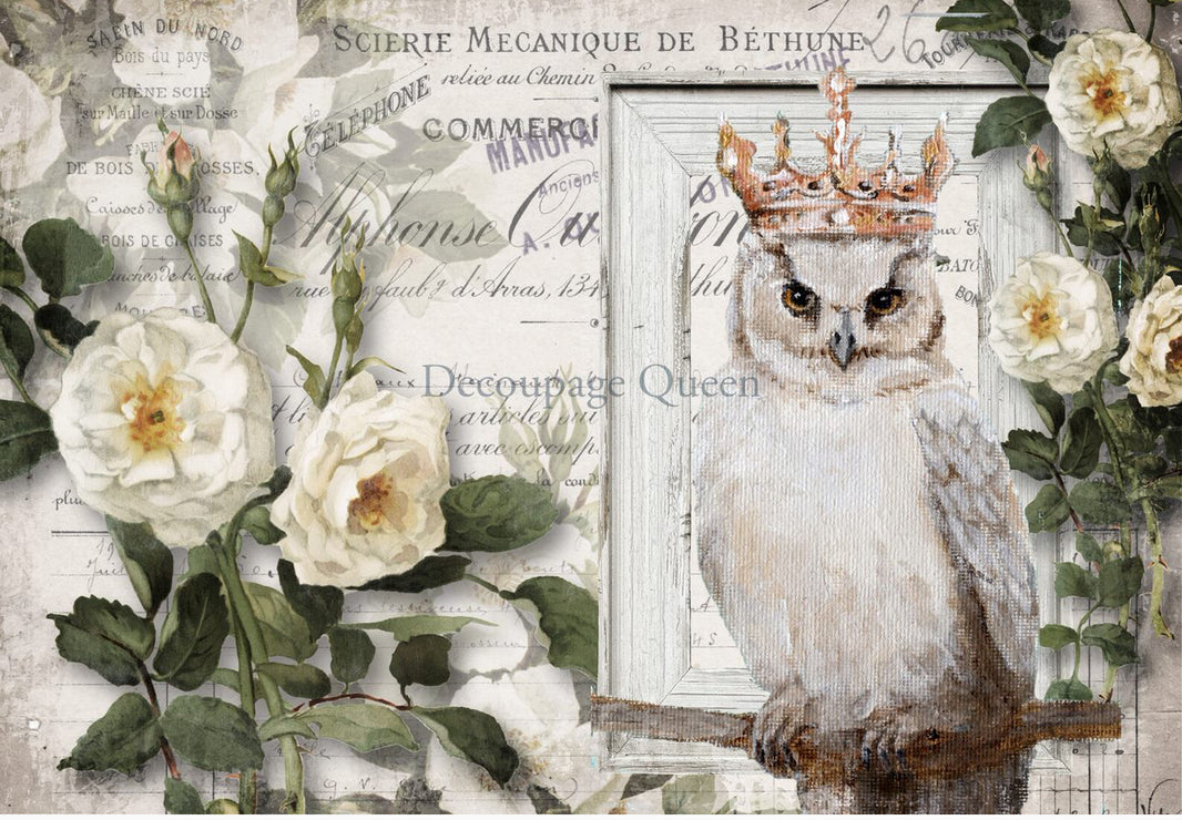 Wise Friend 0559, rice paper design by Decoupage queen, arts & entertainment > hobbies & creative arts > arts & crafts, for decoupage and crafting