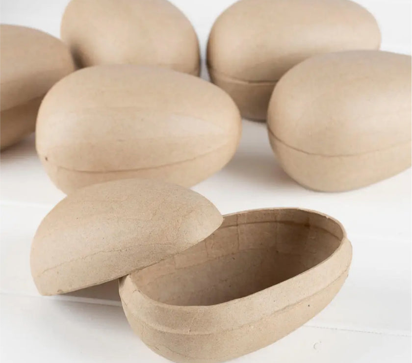 Paper Mache 5" Fillable  Split German Easter Egg Box