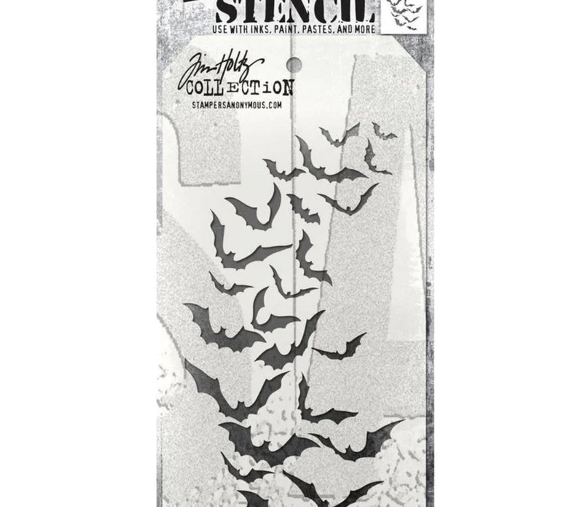 Tim Holtz Stencil Batty