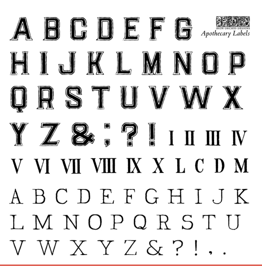 Apothecary 6X6 IOD STAMP ™