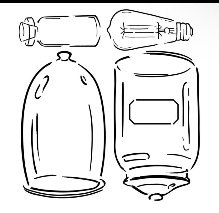 Roycycled Cloche and Jar  Stencil