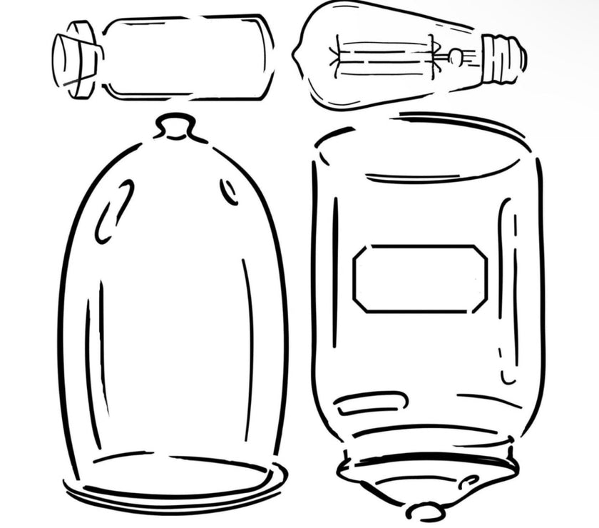 Roycycled Cloche and Jar  Stencil