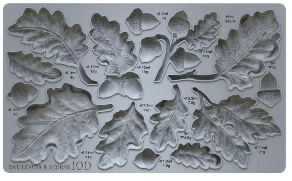 Oak Leaves and Acorns IOD Décor Mould