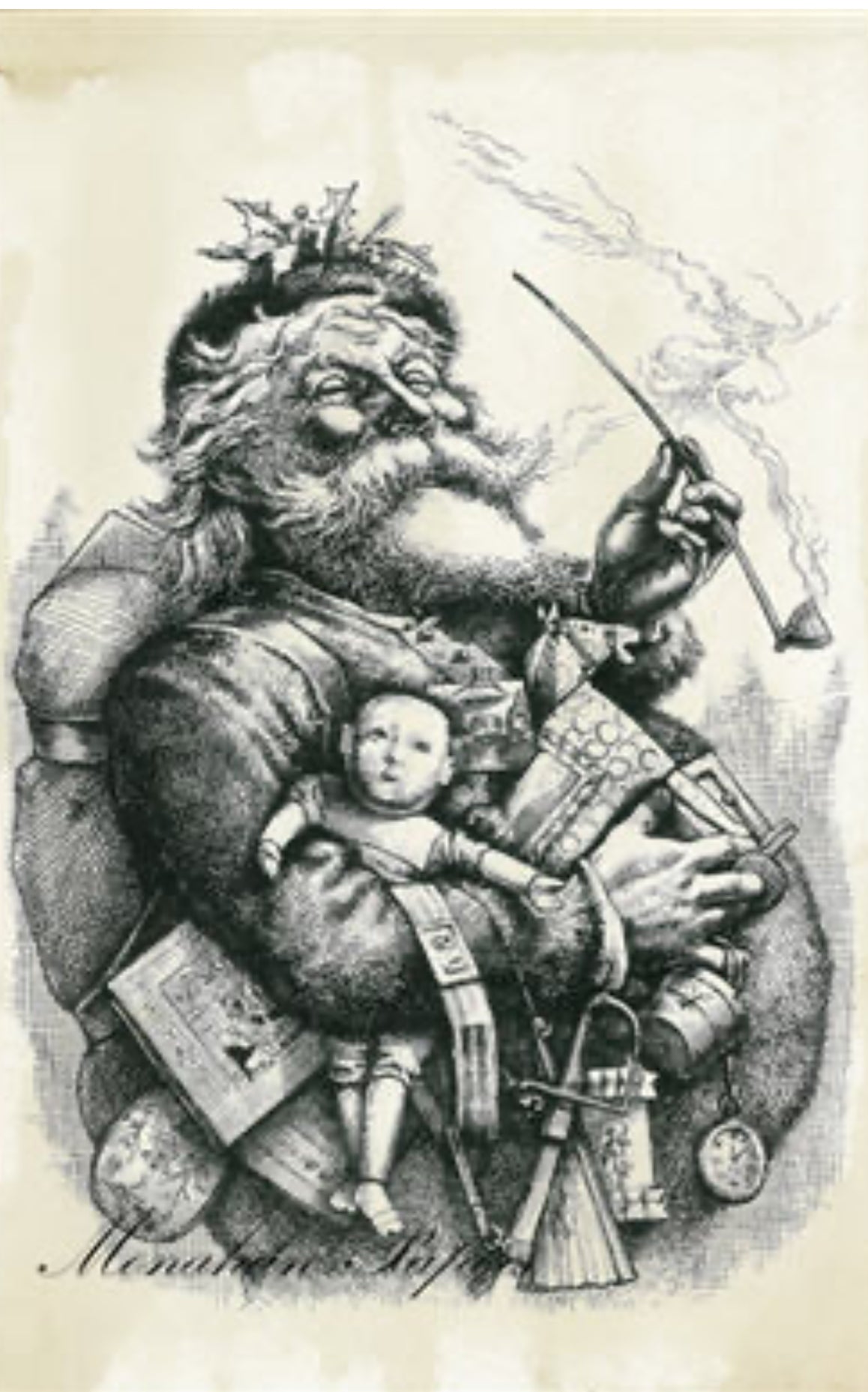 Santa With Pipe (051) SPS372