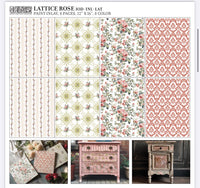 Lattice Rose  IOD Paint Inlay