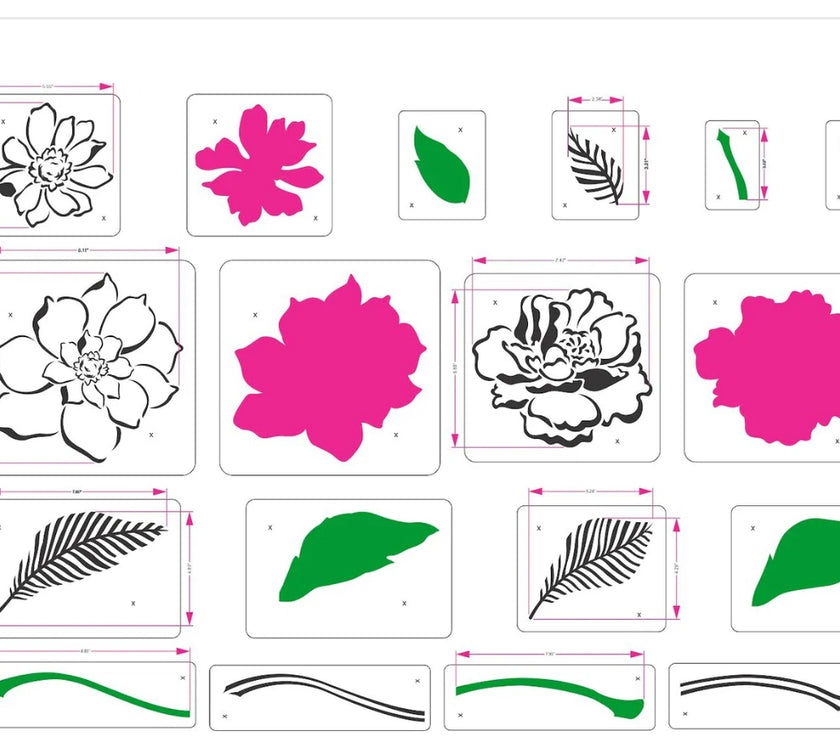 JRV Debi’s Hopeful Petals Stencil