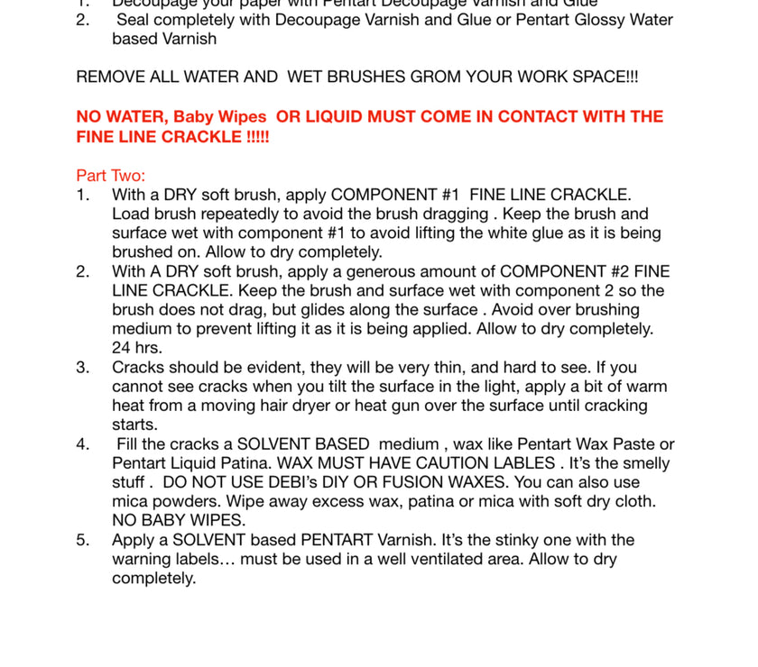 Pentart Fineline Crackle SETS