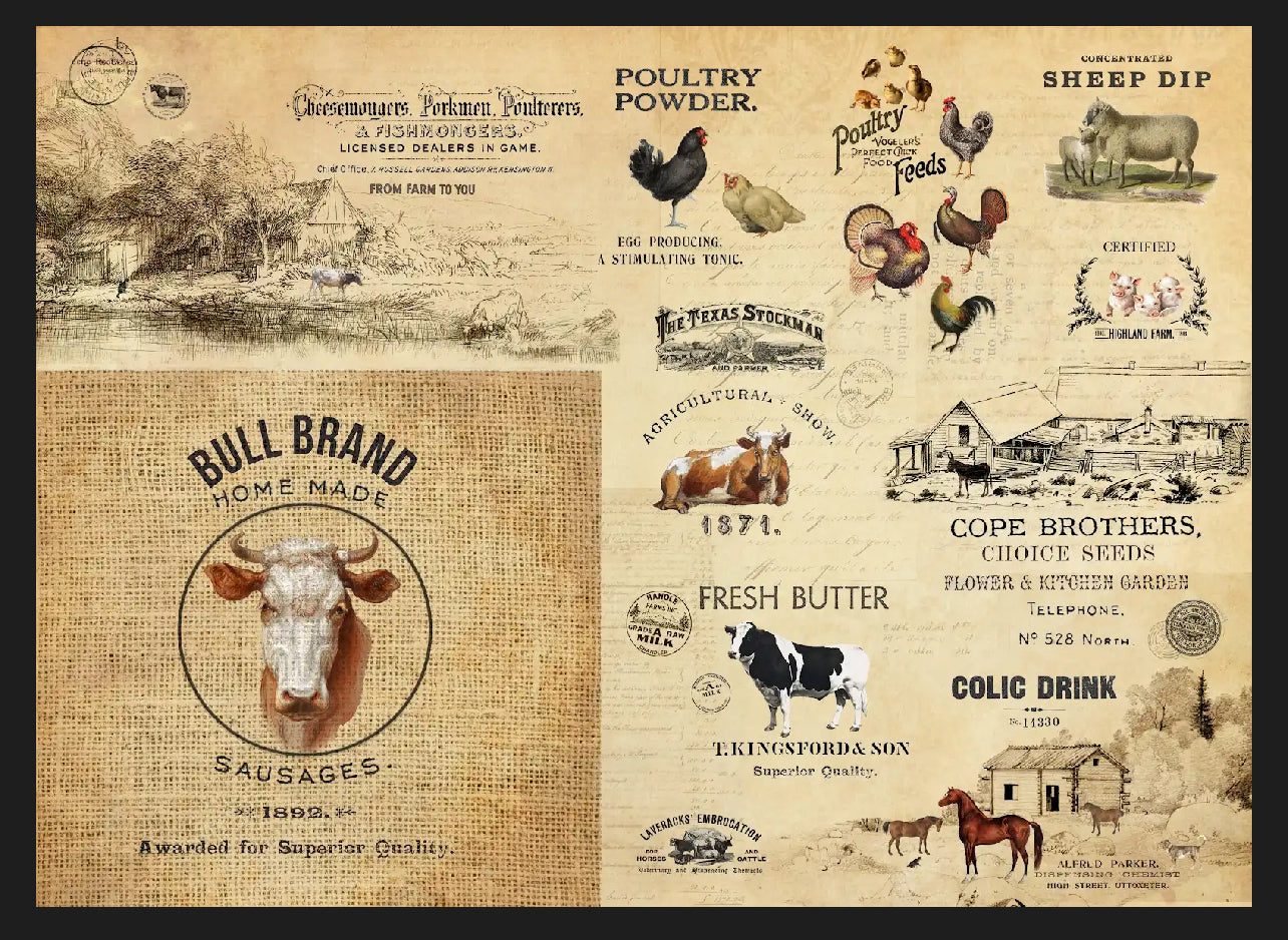 Barnyard Masterboard, design by Roycycled, arts & entertainment > hobbies & creative arts > arts & crafts, for decoupage and crafting