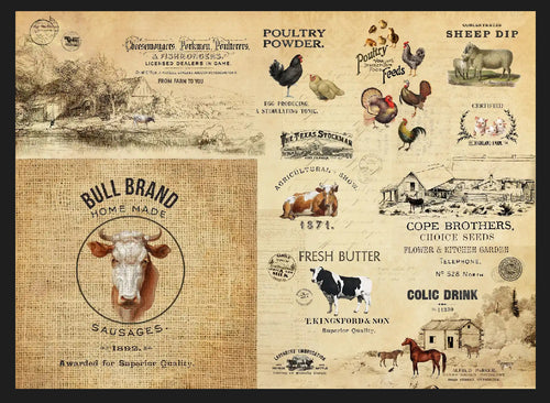 Barnyard Masterboard, design by Roycycled, arts & entertainment > hobbies & creative arts > arts & crafts, for decoupage and crafting