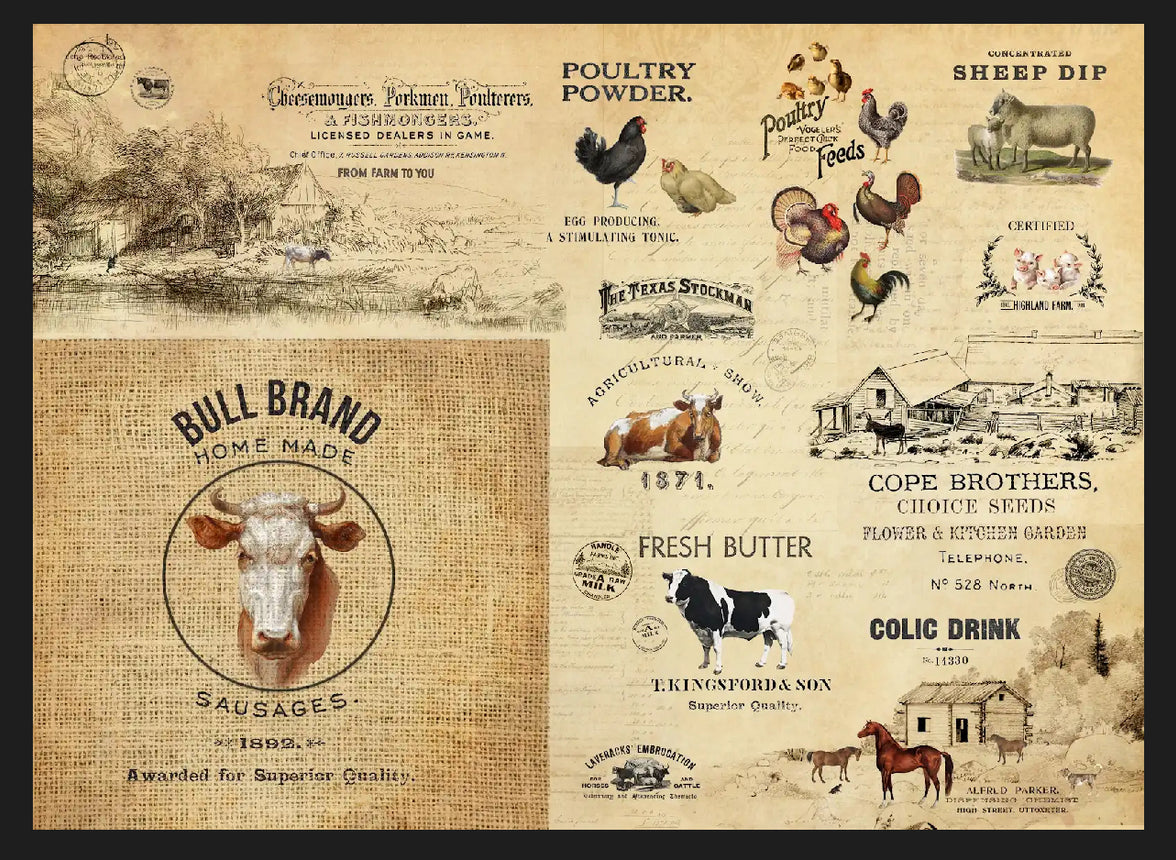 Barnyard Masterboard, design by Roycycled, arts & entertainment > hobbies & creative arts > arts & crafts, for decoupage and crafting