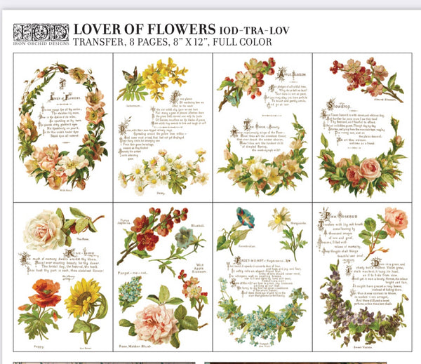 Lover of Flowers IOD Transfer