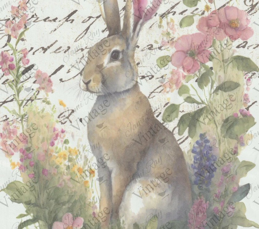 Ephemeral Bunny JRV Rice Paper A4
