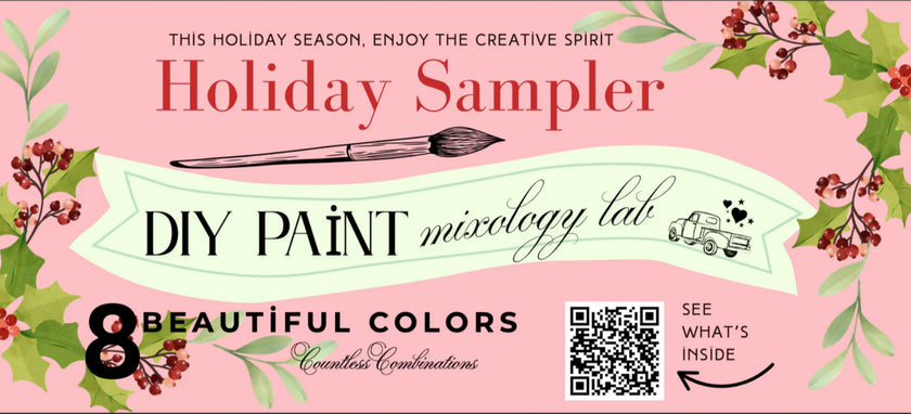 DIY Paint Mixology Holiday Edition SAMPLER Box 7 Colors plus golden ticket!