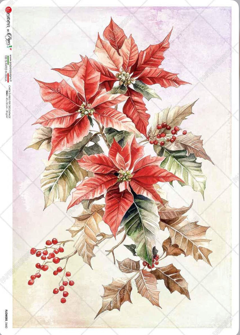 Festive Poinsettia Arrangement 0440