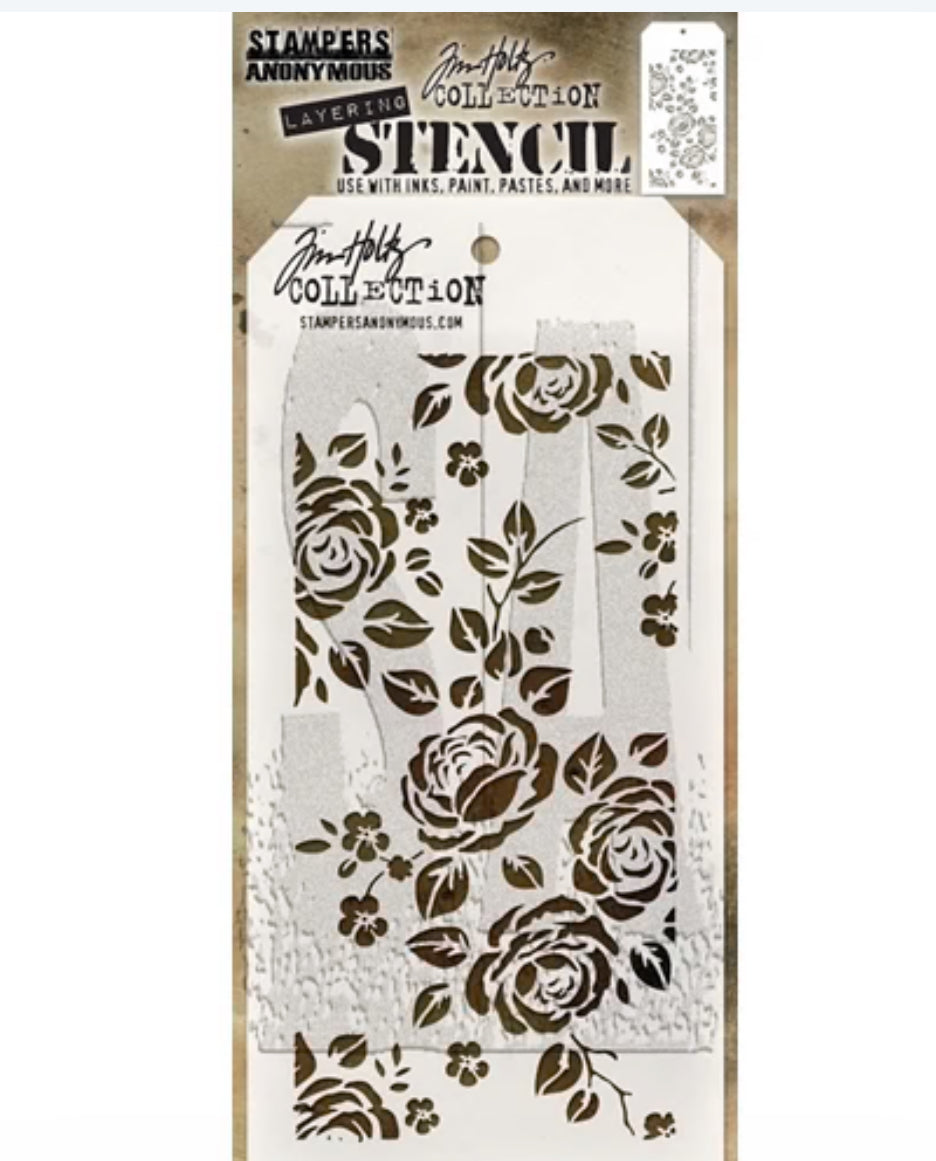 Tim Holtz Stencil Roses