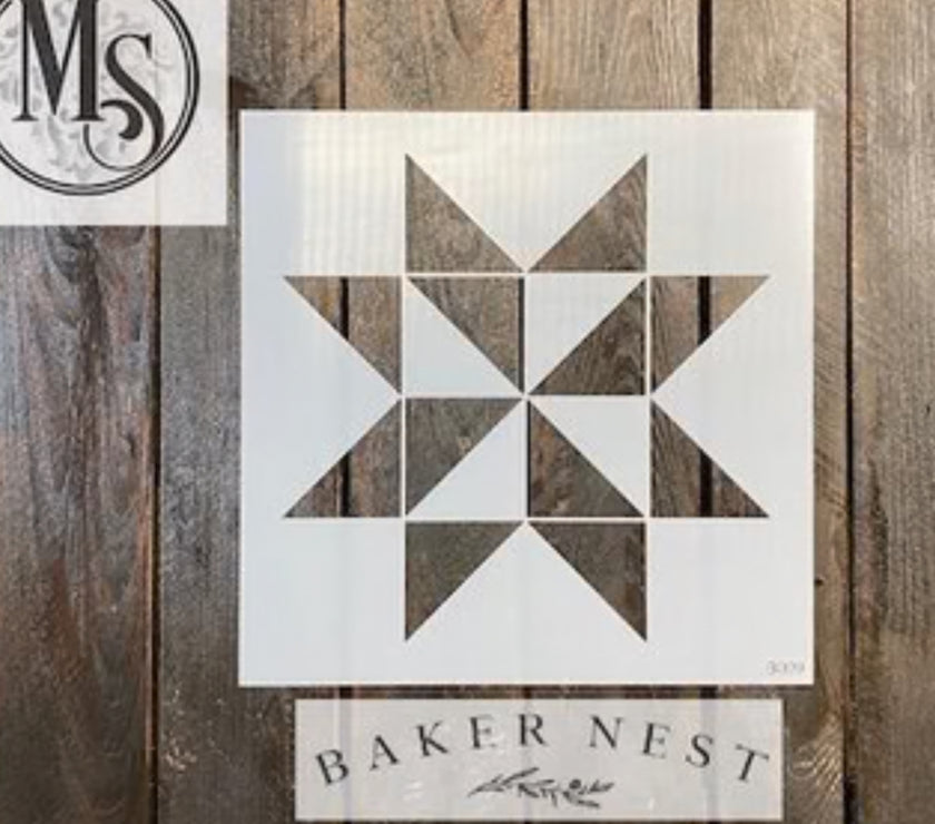 Baker Nest   Stencil Snowflake Star 2 sizes
