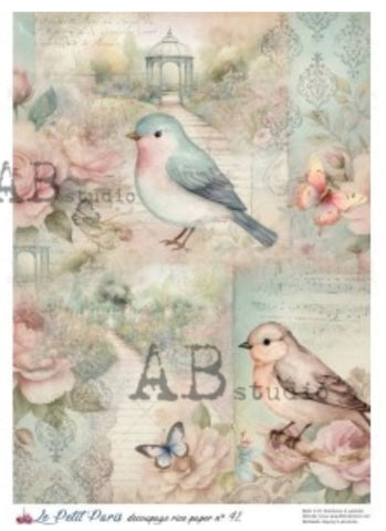 Pink and Blue Birds AB PP42