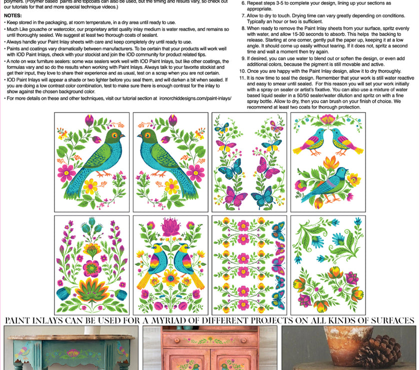 Vida Floral IOD Paint Inlay