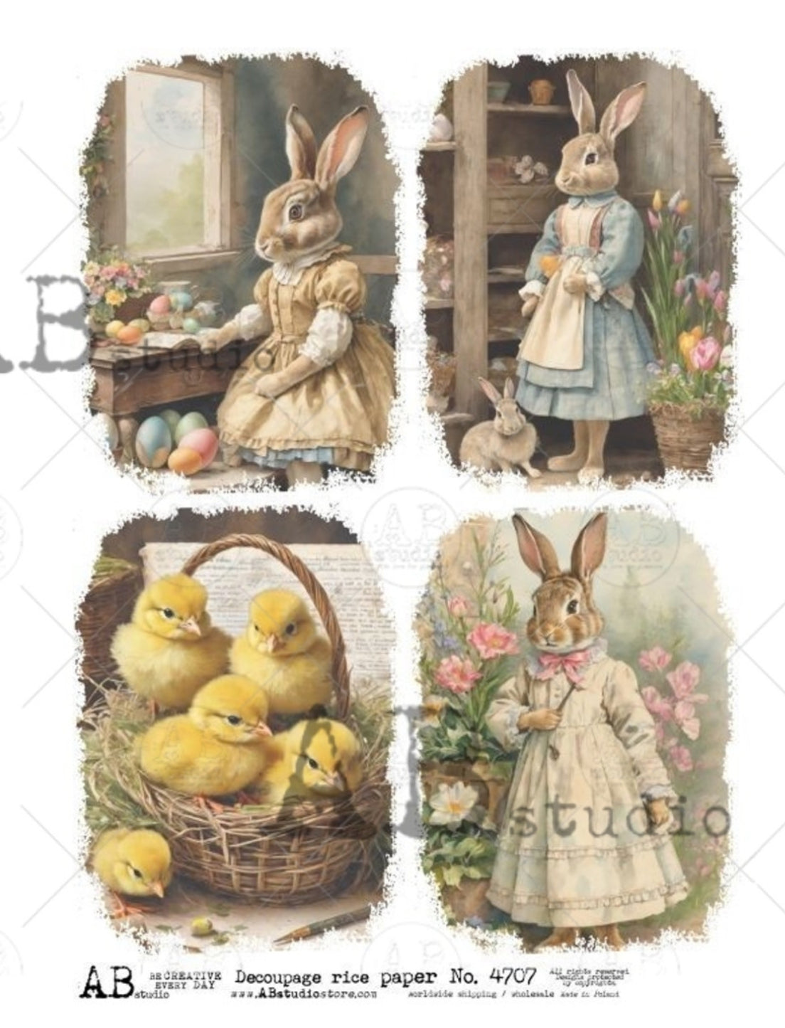Easter Ladies in Dresses Four Pack 4707