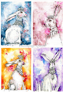 Toni Burt Hares 4 Pack 0540 your royal hare-ness