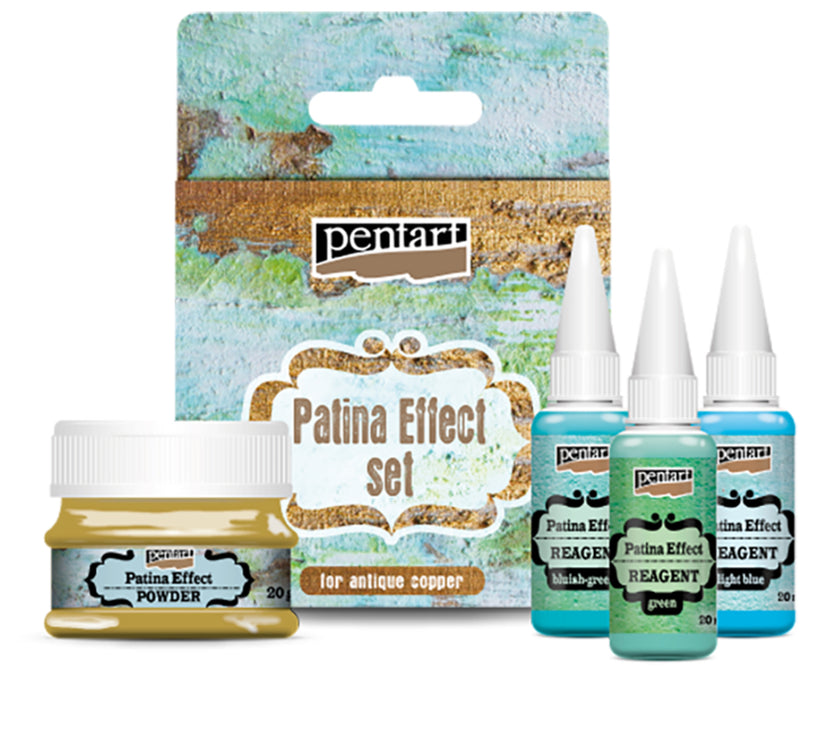 Patina Effect Set, 4 pc Natural Patina, design by Pentart, arts & entertainment > hobbies & creative arts > arts & crafts, for decoupage and crafting