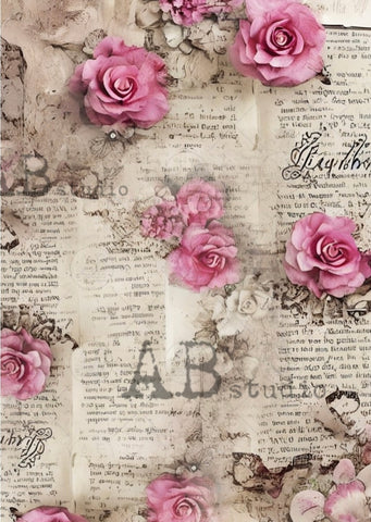 Roses on Book Page