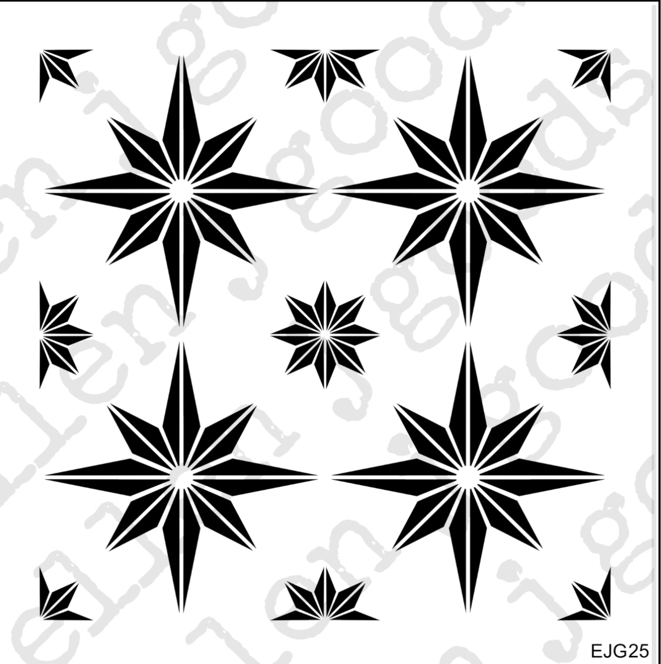 Mosaic Star Stencil EJG