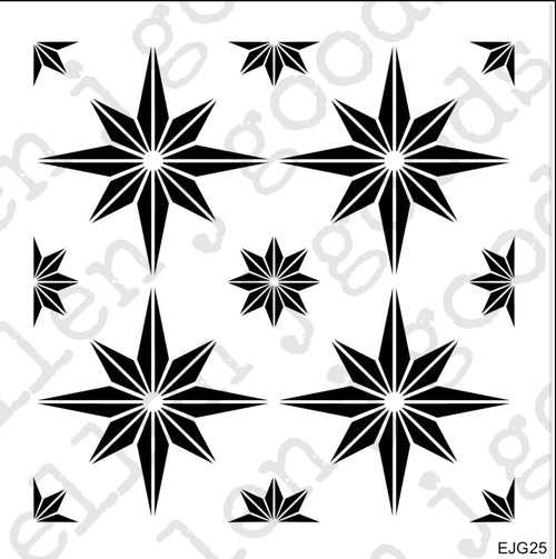 Mosaic Star Stencil EJG