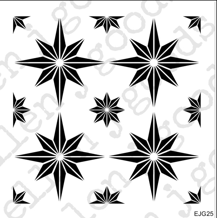 Mosaic Star Stencil EJG