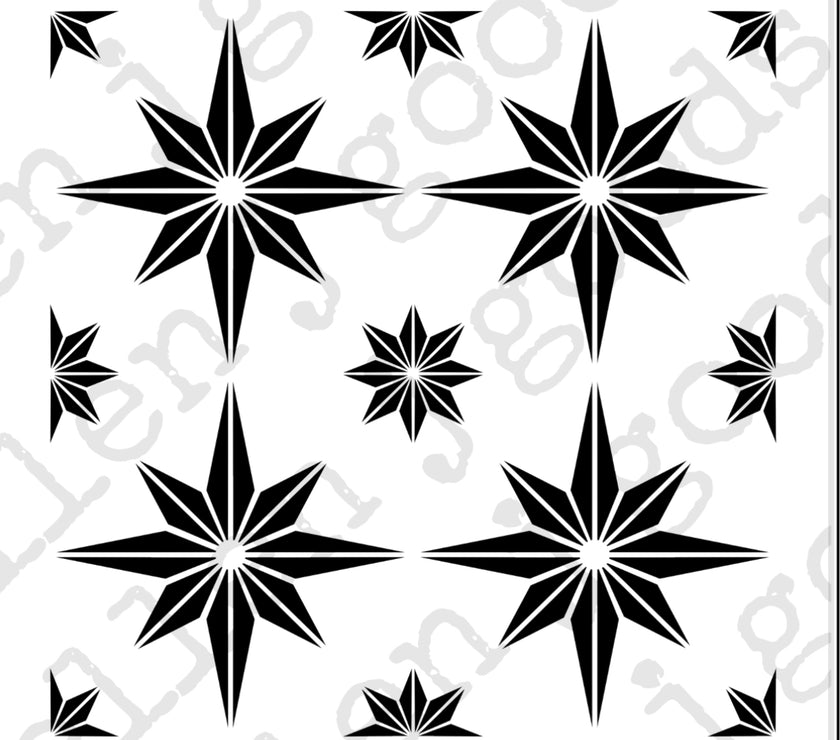 Mosaic Star Stencil EJG