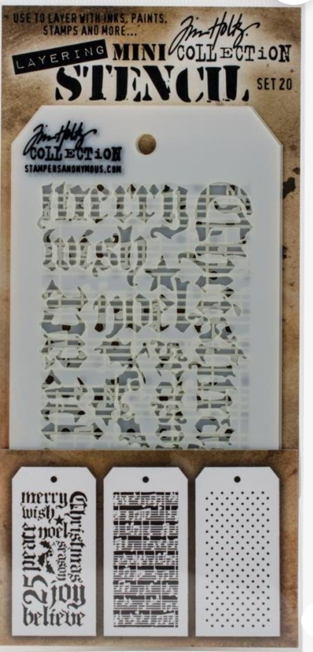 Tim Holtz Stencil Mini Set 30