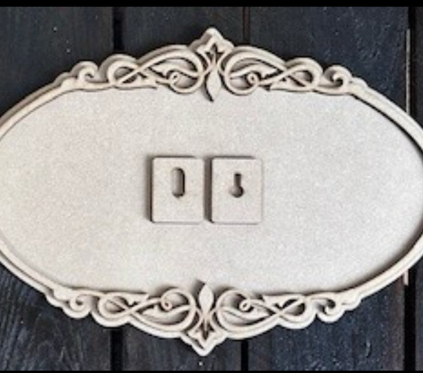 Filigree 2 part frame Oval Plaque MDF