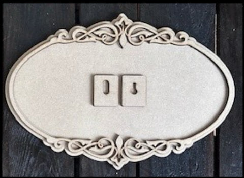 Filigree 2 part frame Oval Plaque MDF