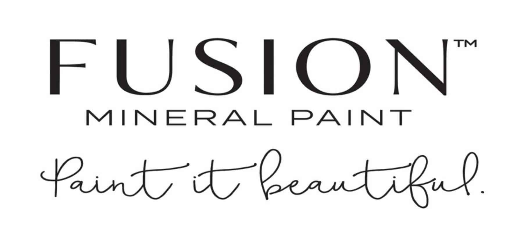 Fusion Mineral Paint logo with slogan